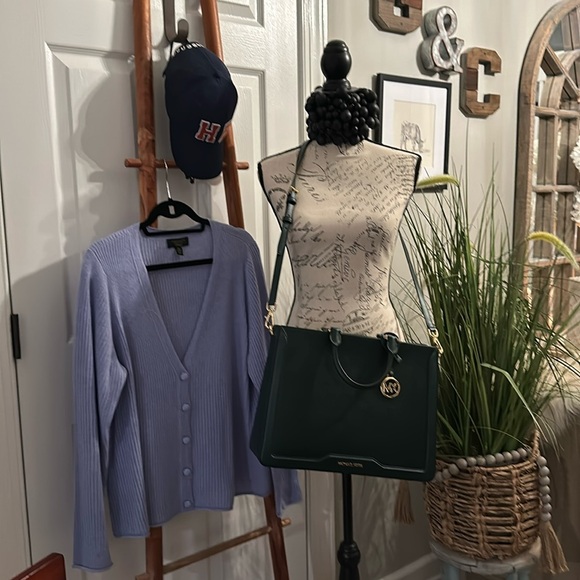 MICHAEL Michael Kors Jessie Large Tote Satchel in Racing Green, BNWT - Picture 15 of 16